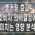 앵커링 효과, 소비자 의사결정에 미치는 영향 분석