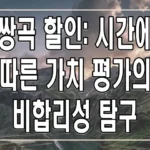 쌍곡 할인: 시간에 따른 가치 평가의 비합리성 탐구